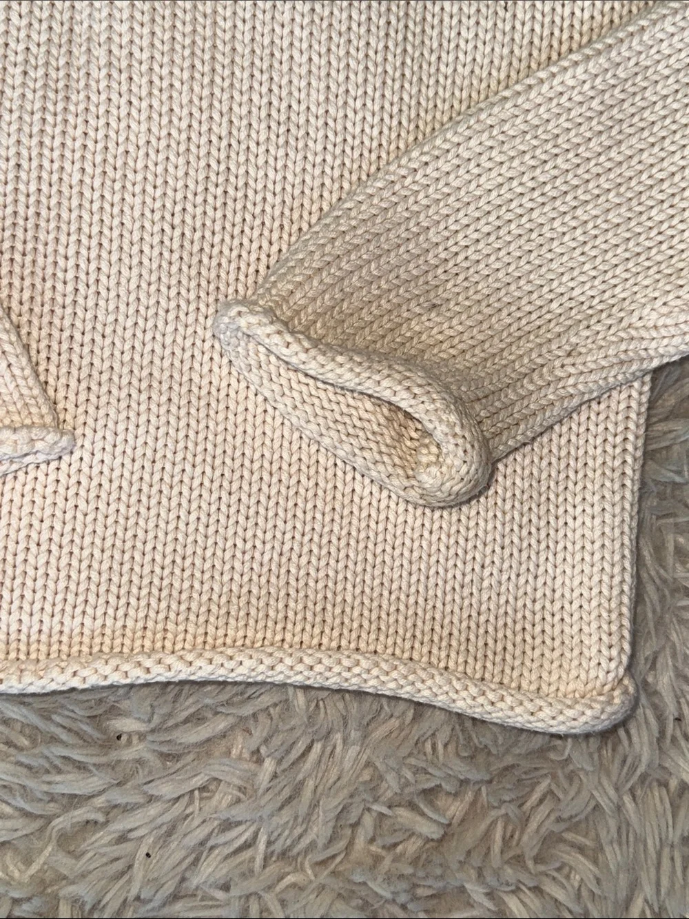 🇺🇸 Ralph Lauren Cream Knit Sweater with Flag Motif girls small